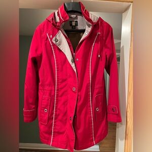 Nordstrom Gallery Red Raincoat Jacket